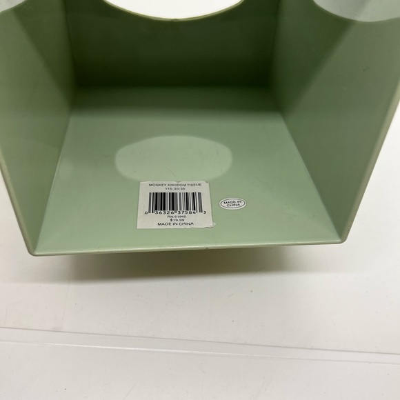 NWT Monkey Kingdom TissueBox Cover/Square Holder/Plastic Tropical Vintage RARE - Picture 6 of 7